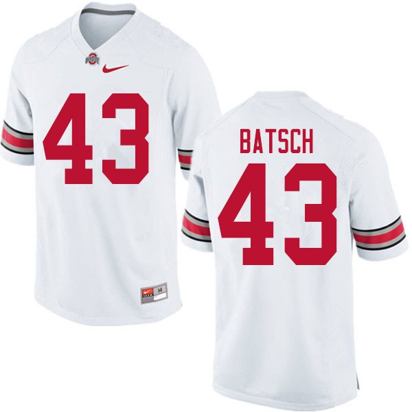 Ohio State Buckeyes #43 Ryan Batsch Men College Jersey White OSU16125